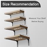Ouvin Heavy Duty Shelf Brackets 10 Inch 4 Pack Black Iron Wall Mount view 7