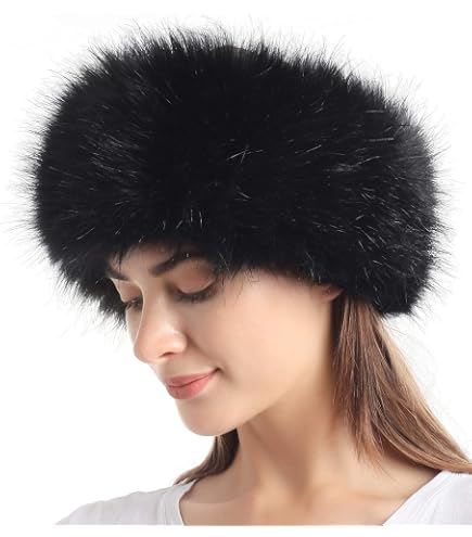 Amazon.com : Soul Young Faux Fur Headband And Collar White  display picture 1