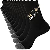 EverKnits 15 Pairs of Thin Crew Socks for Men & Women - Breathable Casual Socks in Bulk Wholesale Value Classical Pack