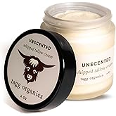 TAGG ORGANICS Whipped Tallow Cream for Skin - 100% Organic & Chemical-Free - Deep, Long-Lasting Hydration & Nourishment for Dry & Sensitive Skin (Unscented 4oz)