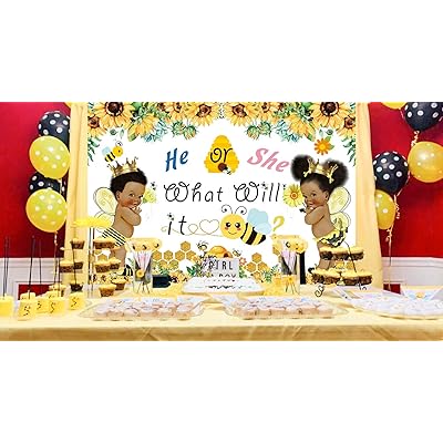 Buy Bee Gender Reveal Backdrop Baby Shower African American Gender Reveal What Will It Bee Bumble Banner Photography Online In Uk B07r65dtgj