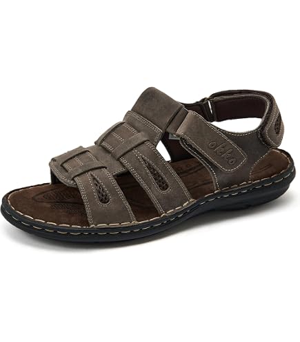 Open Toe Leather Fisherman Sandals Sport Hiking Outdoor Casual Summer Amazon.com | OKKO Mens Sandals Genuine Leather Open Toe  main image 3
