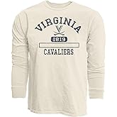Blue 84 NCAA Unisex-Adult NCAA Officially Licensed Long Sleeve T-Shirt Ivory Dyed Ringspun