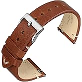ANNEFIT Quick Release Watch Bands, Italian Vintage Leather Replacement Strap for Men and Women, Band Width 18mm 19mm 20mm 22mm 24mm