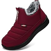 SHIBEVER Womens Winter Snow Boots: Women Ankle Booties Warm Fur Lined Waterproof Insulated Slip On Outdoor Shoes