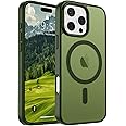 SUPFINE Magnetic for iPhone 16 Pro Case(Compatible with MagSafe)(Military Grade Drop Protection) Slim Translucent Matte Shockproof with Anti-Fingerprint Phone Case,Cangling Green