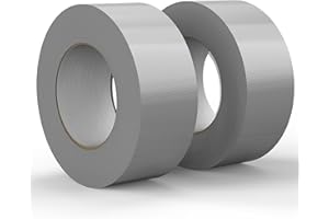 SWRT 9 Mil 2-Pack Silver Heavy Duty Duct Tape Strong Adhesive, 2 in x 30 YD (Total 60YD) Duct Heavy Duty Waterproof All Weather Gray Duct Tape No Residue Sealing & Patching for Indoor&Outdoor Repair
