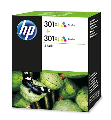 HP 301XL Multipack Original Druckerpatronen mit hoher Reichweite (2x Farbe) für HP Deskjet 1000, 1010, 3000, 1050, 1050A, 151