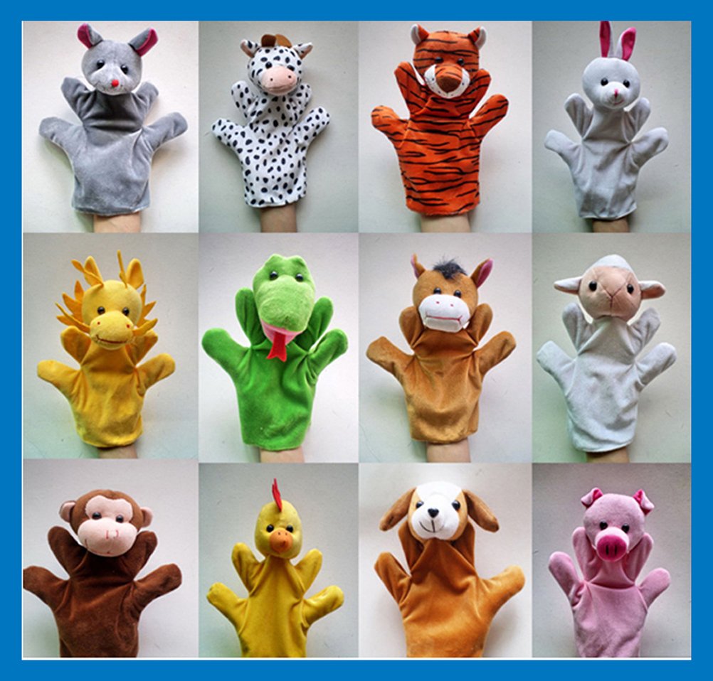 Vinmax Funny Hand Puppets For Kids Plush Hand Puppets For Cartoon Hand Puppets, 1PC （Random style）