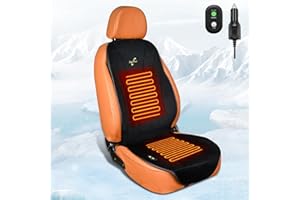 ZenRui Cars Heated Seat Covers 1 Pack,12V-24V Soft Plush Heated Car Seat Cover for Winter Driving,Car Vehicle Seat Warmer for Car SUV Truck Universal Fit