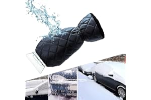 JALAROMA Ice Scraper with Glove-Car Windshield Scraper Mitt Windshield Brush Snow Scraper Glove Warm&Waterproof Ice Scraper Mitt for Car Hand Mitten Snow Shovel Glove