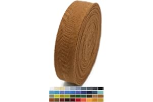 JACOB BICERRI 1" & 1.18" & 1.5'' & 2" Cotton Twill Tape - 10 Yards - 50+ Colors -%100 Natural Cotton 1 Inch 1.5 Inch 2 Inch Herringbone Bias Binding Cotton Tape Trim for Sewing Wrapping Craft DIY 10462 (Caramel)…