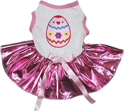 Petitebelle Robe Pour Chien Blanc œuf De Pâques Bling Tutu