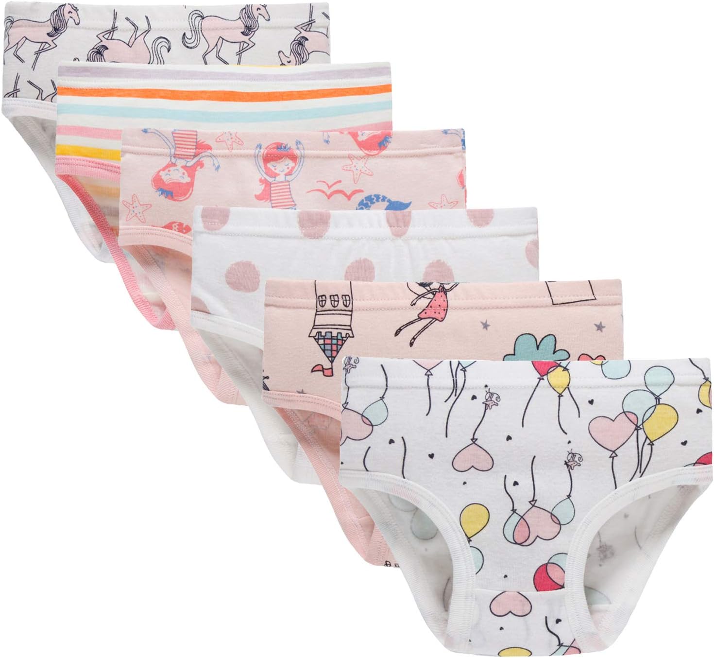 Baby Soft Cotton Underwear Little Girls'Briefs Toddler Undies