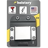 Holstery DriverMaster | Clip-On Tool Belt Drill Holder - Simple Hook Holster for Cordless Drill, Impact, Nailer, Tape Measure, or Any Tools with Hanger Clips