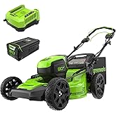 Greenworks 80V 21" Brushless Cordless (Self-Propelled) Lawn Mower (75+ Compatible Tools), 4.0Ah Battery and 60 Minute Rapid Charger Included