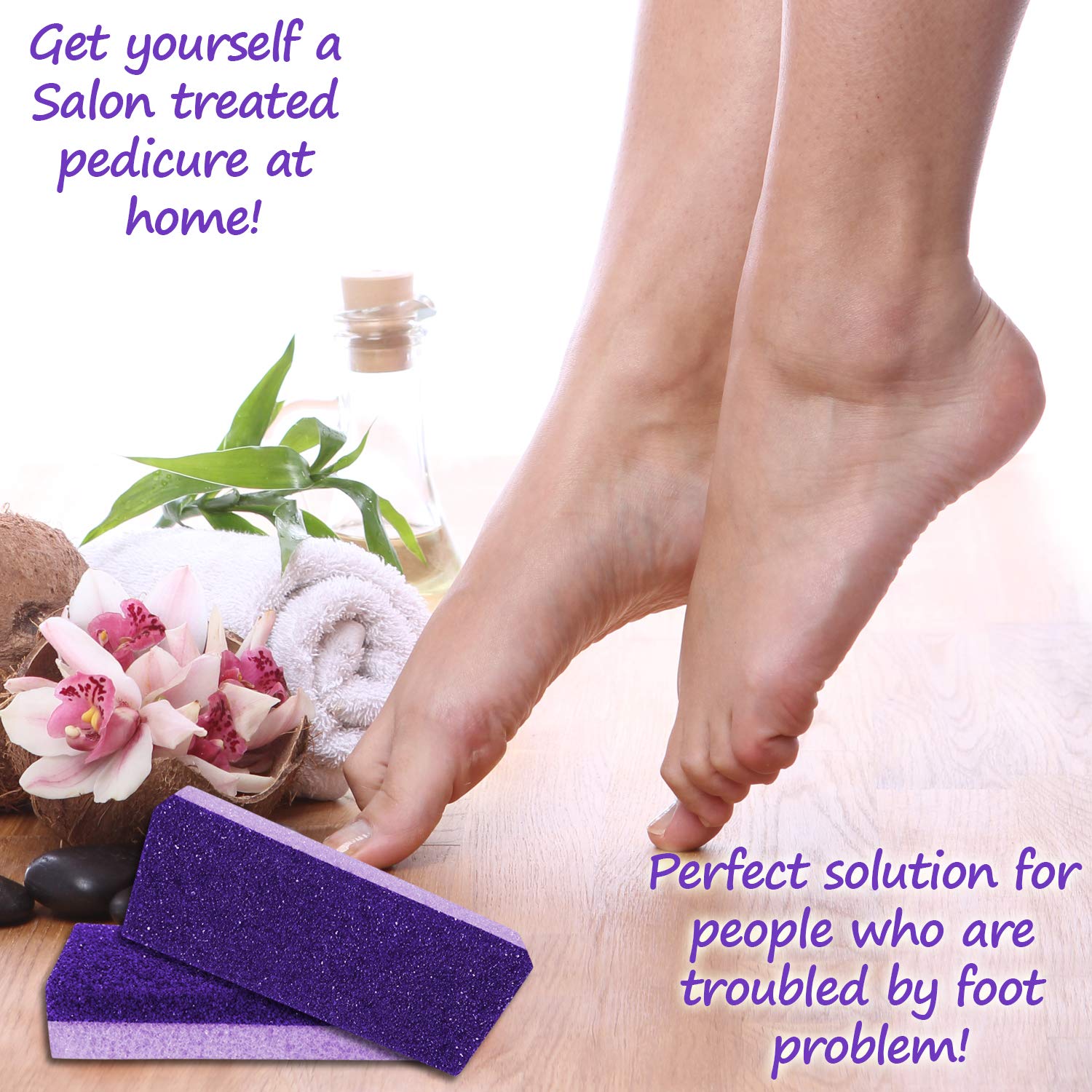 Pack of 6 - Pumice Stone for Feet, 2 in 1 Foot Scrubber Tool for Pedicure, Callous Remover, Dead Skin Remover for Feet,Professional Foot Pumice Stone, Foot Care for Women and Men: Beauty
