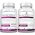 Approved Science Menoprin - Menopause Support - Protykin, Black Cohosh - 1 Bottle Menoprin Day + 1 Bottle Menoprin PM - Vegan