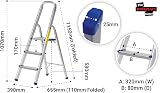 The Workplace Depot 3 Step Aluminium Ladder with Handrail 150kg view 8