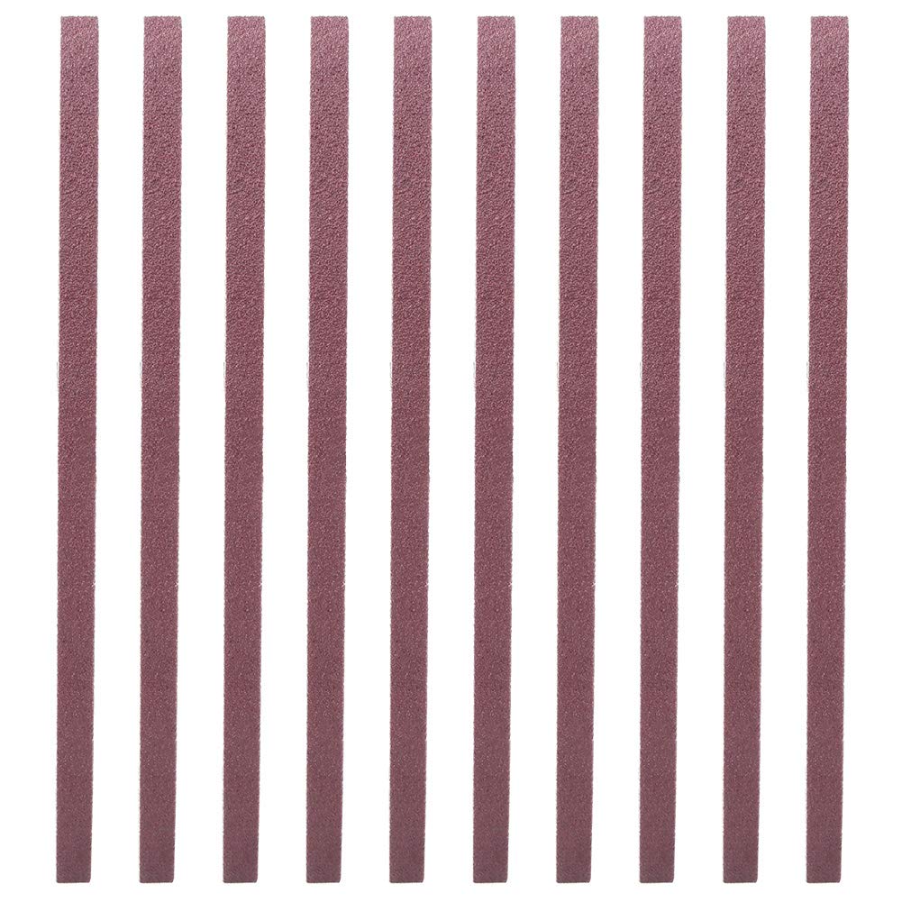 Sanding Belt 10PCS Aluminium Oxide Sandpaper Sander Abrasive Band Strap 533 X 9mm for Various of Belt Machine (80#)