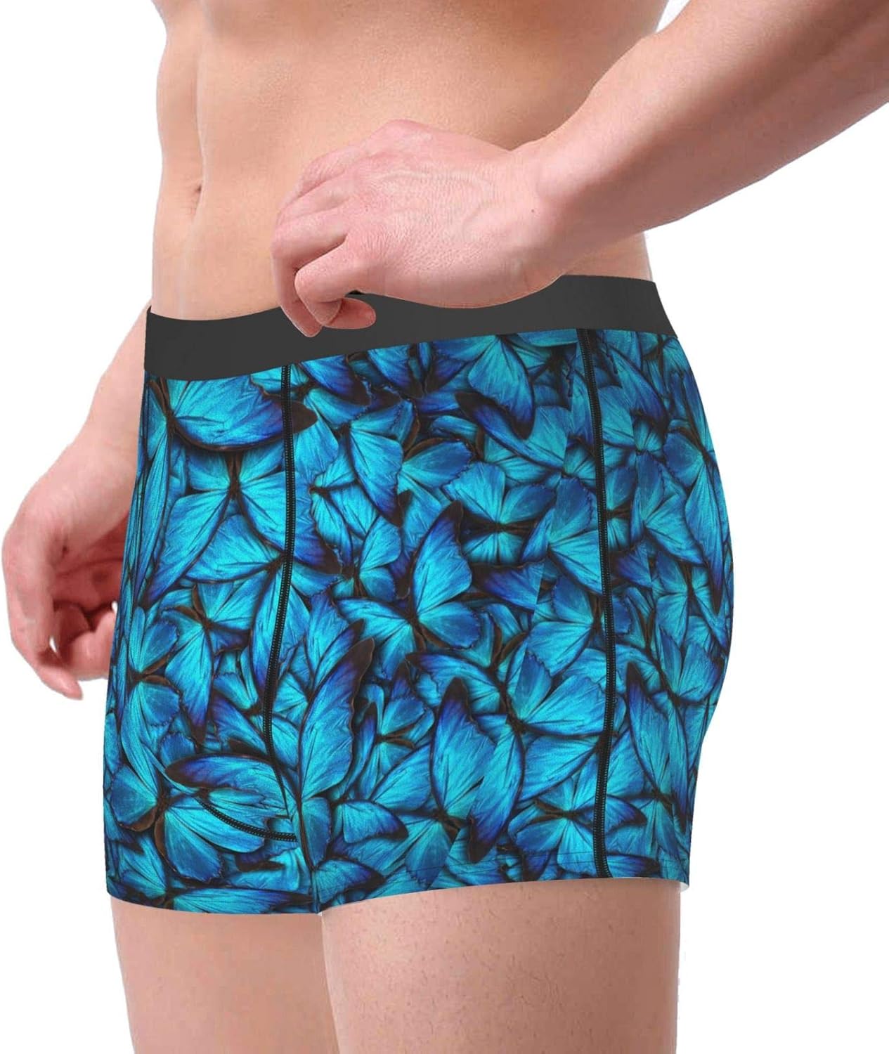 Beautiful Purple Butterflies Boxer Briefs for Men Gag Gift