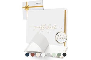ARTESORI Personalized 2025 Wedding Guest Book for Reception — Guestbook to Sign in, Elegant Baby Shower Guest Book for Party & Birthday — Photo & Polaroid Guest Book for Wedding & Bridal Shower