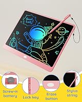 TEKFUN 16inch LCD Writing Tablet for Kids and Adults Pink with Stylus Lanyard view 2