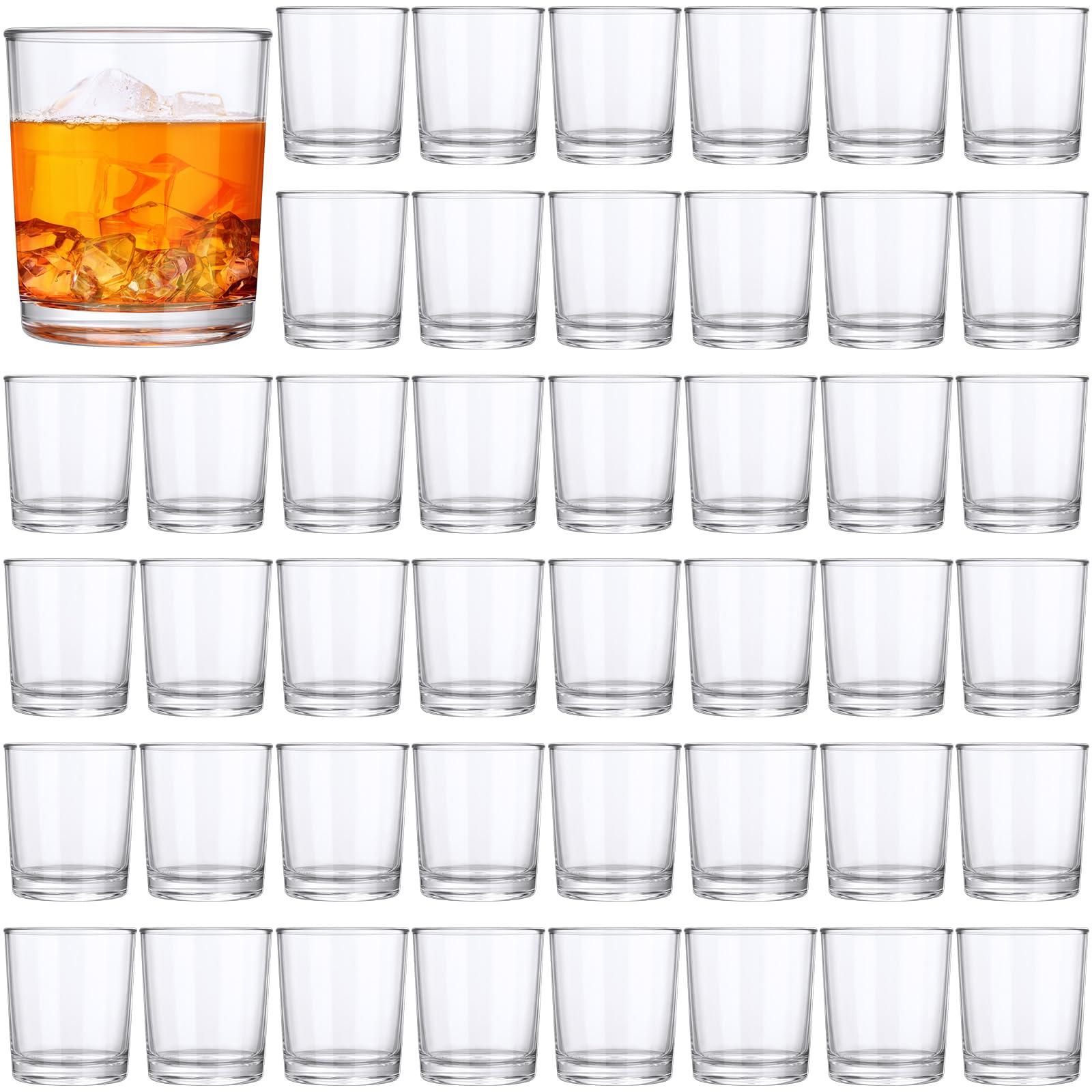 Photo 1 of Gerrii 48 Pcs Clear Plastic Tumblers Drinking Cups Reusable Unbreakable Juice Acrylic Glasses Dishwasher Safe Plastic Glasses for Adults Picnic Party Kitchen