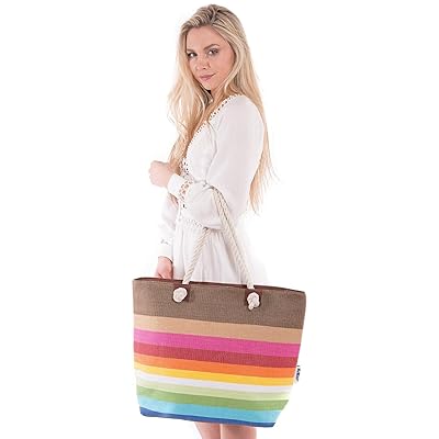 beach bag tote with zipper