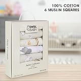 SWDL Baby Large Muslin Cloths 100% Cotton Squares 70x70 cm Pack of 6 view 5