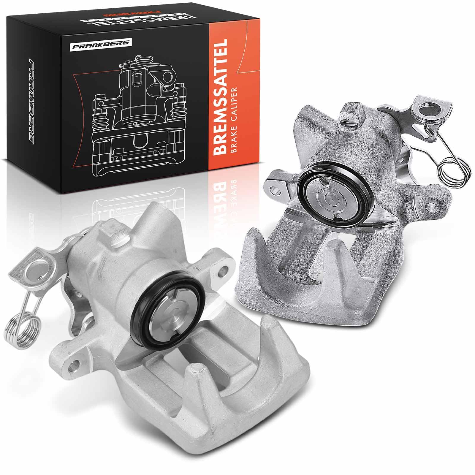 Frankberg 2x Brake Caliper Disc Brake Rear Left Right Aluminium Compatible with 407 6D 407 SW 6D 6E 407 Coupe 6C C5 III RD C5 III Break RW Replace# 4401G5