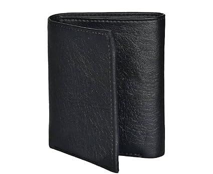 poland Black Artificial PU Leather Mens Wallet