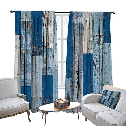 Amazon Com Despkon Wood Print Kitchen Curtains Old Rough Wooden