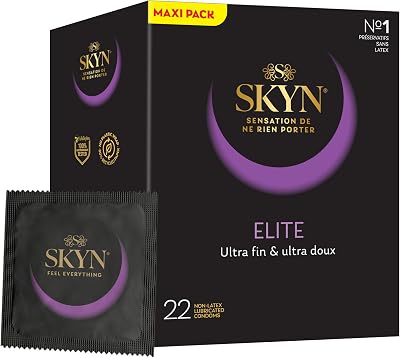 Elite : Lot de 22 Préservatifs Ultra-fins et Doux de taille Régulière