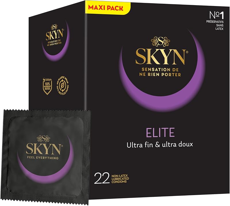 Elite : Lot de 22 Préservatifs Ultra-fins et Doux de taille Régulière
