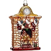 2 Count Glass Fireplace Christmas Ornament, Glass Fireplace Ornament for Christmas Tree