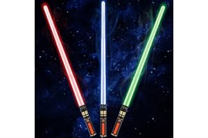 Light Saber for Kids, KEGOZ 3 Packs 3 Colors Light Sword with FX Sound (Motion Sensitive) and Glowing Handle, Expandable Ligh