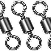 Dr.Fish Barrel Fishing Swivels, Available from #12-#12/0, Stainless Swivels Fishing Tackle Saltwater, Freshwater, Leader/Line/Lure Connector