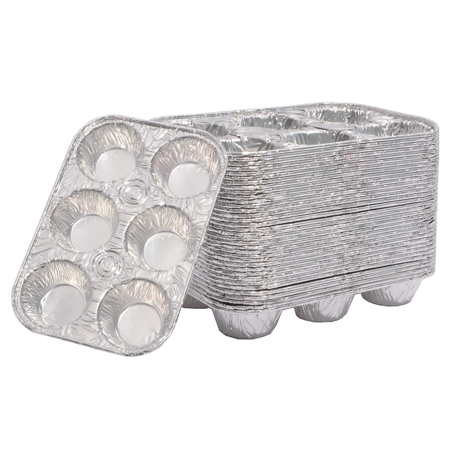 Photo 1 of Waytiffer Muffin Pan 6-Cup Cupcake Aluminum Pans Favorite Muffin Tin Size for Baking Cupcakes - Standard Size (6-cup-20Pack)LPNPMER8060382
