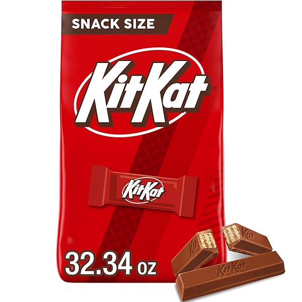 KIT KAT MILK CHOCOLATE WAFER SNACK SIZE, CANDY...