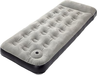 Hi-Gear Deluxe Single Airbed with Built-In Foot Pump Raised Pillow