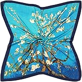 Julunar Silk Like Head Scarf for Women - Satin Large Hair Scarves - 35" Square Silk Hair Wrap for Sleeping with Gift Packed