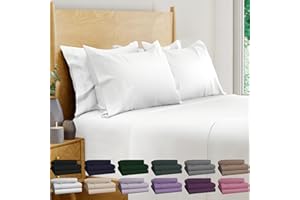 BAMPURE Luxury Series 6 Pcs King Sheet Set - 100% Viscose derived from Bamboo Sheets King Size - Super Soft Viscose Bamboo Cooling Sheets for Hot Sleepers -Up to 16’’ Deep Pocket King Sheets (White)