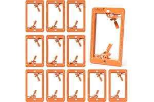LEENUE 12 Pack Low Voltage Mounting Bracket 1 Gang for Ethernet Wall Plate, Low Voltage Box for Telephone Cord, Network Cable, Hdmi Cable, Coax Cable, and Speaker Wire