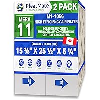 M1-1056 / AMP-M1-1056 - MERV 11 Actual Size 15-3/8 x 25-1/2 x 5-1/4 Inches. Fits Carrier Goodman. Case of 2 by Furnace Filter