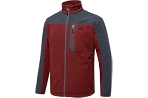 TBMPOY Men's Fleece Jackets Lightweight Full-Zip Fall Jacket Warm Winter Coats Outdoor Hiking with Pockets
