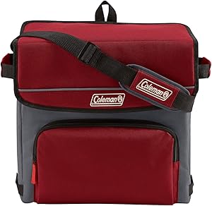 Coleman Collapsible Cooler with 16-Hour Ice Retention | Soft-Sided Cooler Bag Folds Flat for Compact Storage