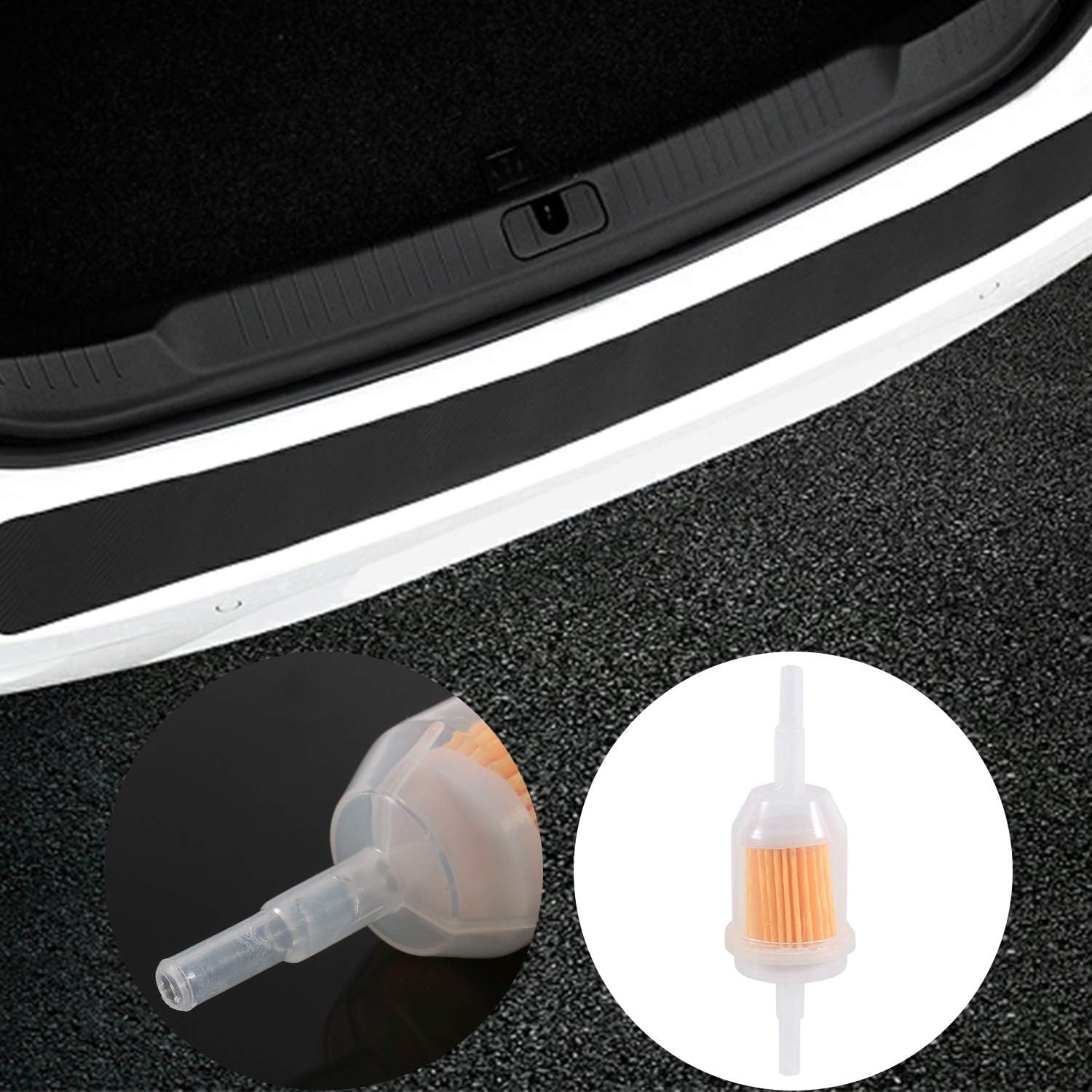 Keenso Petrol In-line Fuel Filter, 2 Pack Universal Gas Inline Fuel Filter 1/4 x 5/16 Inch Clear Petrol Diesel Inline Pipe Filter Tube for Motorcycle ATV Generator Lawnmower - Image 4