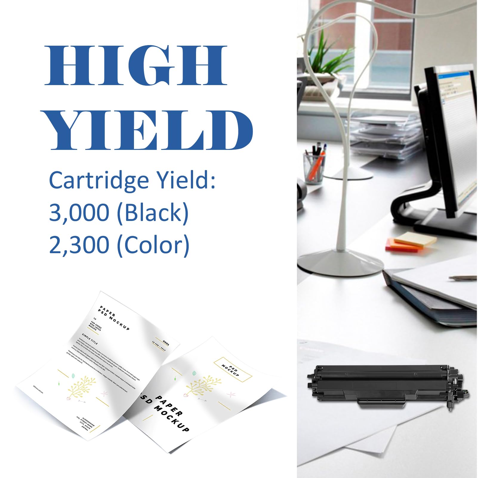 TN227 TN-227BK/C/M/Y High Yield Toner Cartridge: HL-L3290CDW Compatible Replacement for Brother TN-223BK/C/M/Y TN-227 TN223 TN 227 for HL-L3270CDW MFC-L3770CDW MFC-L3750CDW HL-L3210CW Printer 5 Pack