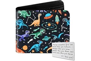 Qoibraze Kids Wallet for Boys Teen, Cool Boy Wallet for Kids Age 6-8 9-12 12-14, Funny Bifold Leather Purse, Small Wallets with Coin Pocket for Childrens Birthday Christmas Gifts